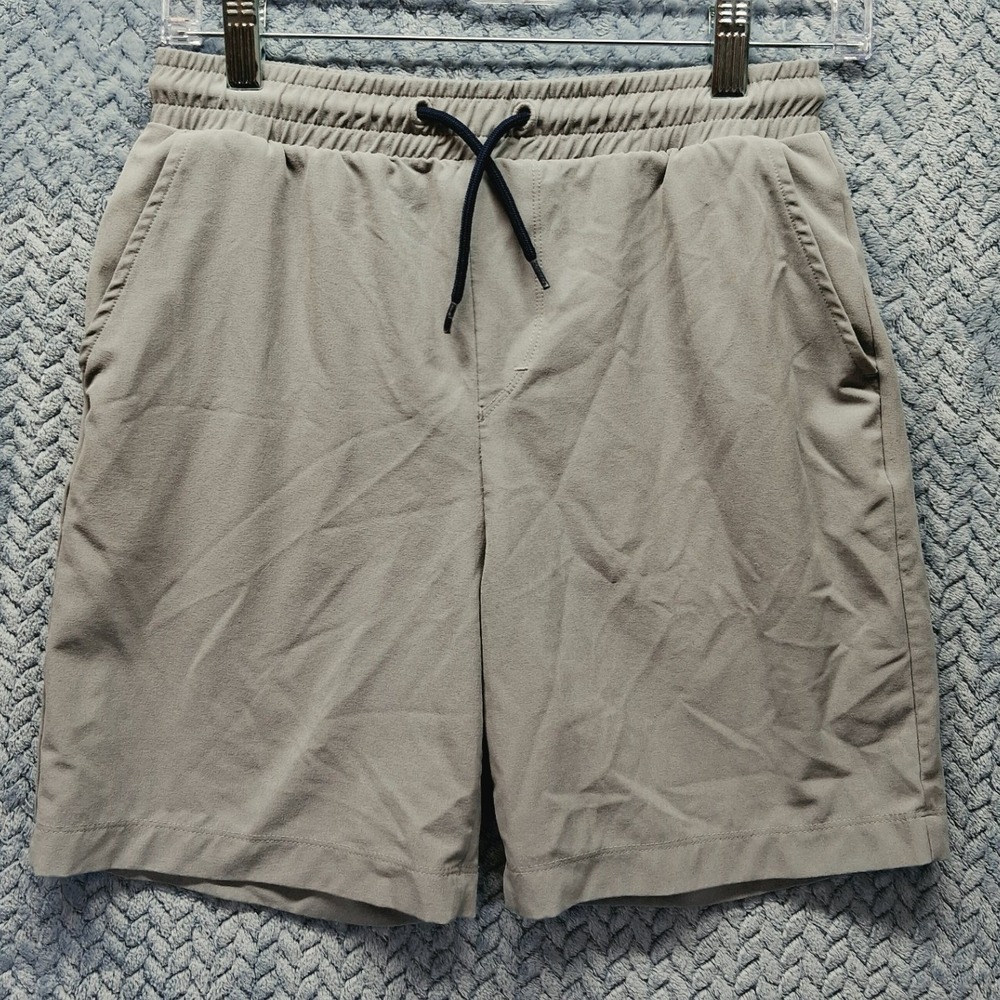 Vineyard Vines Performance Shorts Boys Large Gray Elastic Waist Drawstring 7in